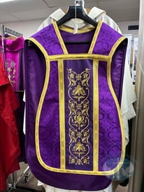 Roman Fiddleback Chasuble - Purple
