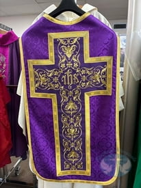 Roman Fiddleback Chasuble - Purple